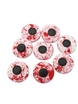 Decoraciones de Azúcar Ojos Sangrientos Ø18mm 100 Grms Sprinkles Halloween