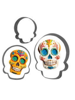 Cortador Galleta Calaverita 13.5Cm Jgo 3Pz Halloween Acero Inox.