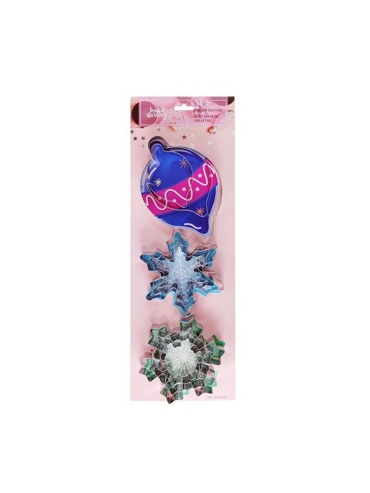Cortador Galleta Navidad: Esferas, Copos Estrella, Copos Jgo 9 Pzs Acero Inox.