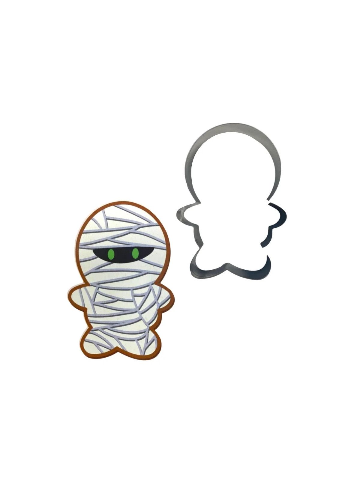 Cortador Galleta Momia 13.5 cm Jgo 3 Pzs Halloween Acero Inox.