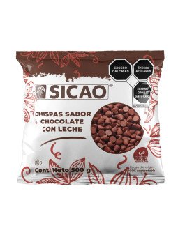 Chispas Sabor Chocolate Leche Sicao 500 Grms