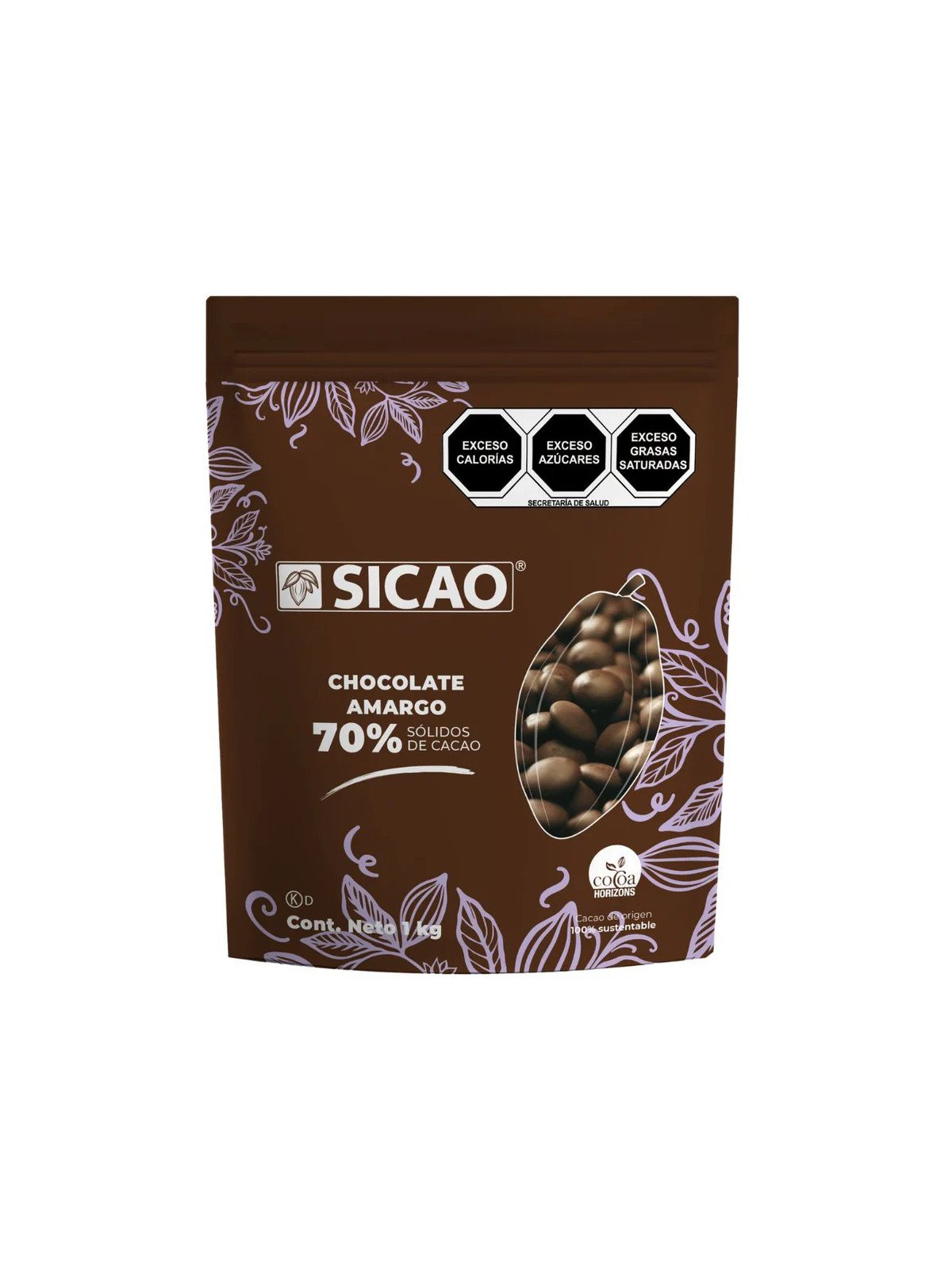 Sicao Cobertura De Chocolate Amargo En Botones 10 Kgs