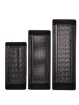 Moldes Pan De Caja Jgo De 3 Pza Acero Al Carbono 21,26 y 35 cm
