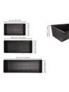 Moldes Pan De Caja Jgo De 3 Pza Acero Al Carbono 21,26 y 35 cm