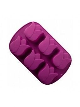 Molde De Silicón Tulipanes 6 Cavidades 7x6x3cm