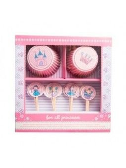 Kit Deco Cupcake Princesas 48Pzs