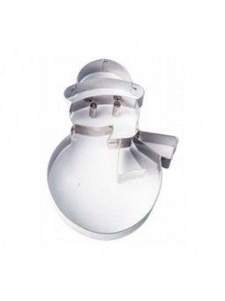 Cortador De Galleta Muñeco De Nieve Gigante De Acero Inoxidable 16x11cm