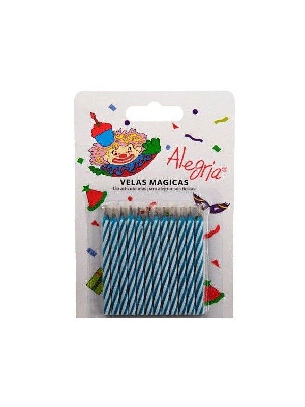 Vela Alegria Magica Azul Blister 12 Pzs Vela Alegria Magica Azul Blister 12 Pzs