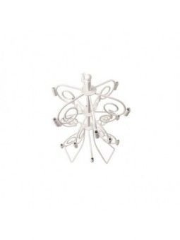 Exhibidor De Paletas Metálico Alambre Blanco 23 cm 18 Cavidades