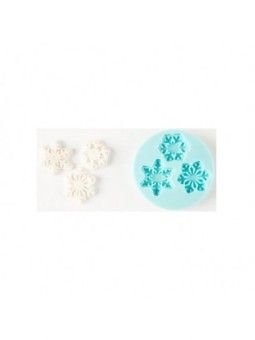 Molde Silicón Fondant Copos De Nieve Ø5.5cm