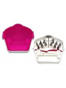 Caja Con Duyas, Mini Espátula, Mangas Pasteleras, Clavo y Cepillo Limpiador