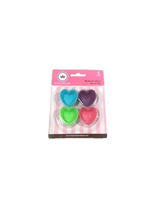 Moldes Mini De Silicón Corazon 8 Pzs Moldes Mini De Silicón Corazon 8 Pzs