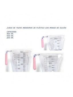 Juego Tazas Medidoras Mgo Silicón 3 Pz