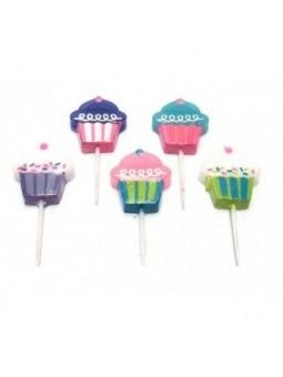 Vela Palillo Cupcake 5 Pzs