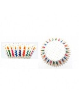 Capacillo Blanco Con Velitas Tamaño Estándar Ø5.5 Base 100 Pz