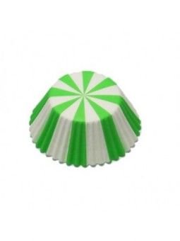 Capacillo Franjas Verde Y Blanco 100 Pz