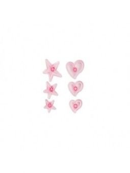 Jgo Cortadores Corazones Estrellas 6 Pz