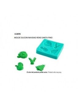 Molde Silicón Navidad Reno Santa Pino