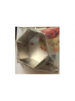 Aro Para Mousse Individual Hexágono De Acero Inoxidable 6.5X3.3cm Altura