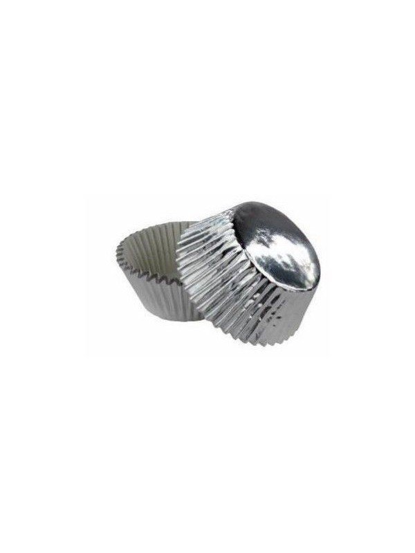 Capacillo Plata Metálico 500 Pzas Tamaño Estándar Ø5.5cm Base