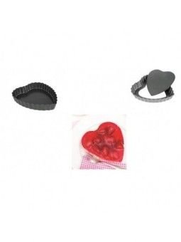 Molde Antiadherente Individual Tartaleta Corazon 10 Cm
