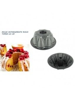 Molde Pastel Rosca Torres Antiadherente Ø23 Cm Altura: 8cm