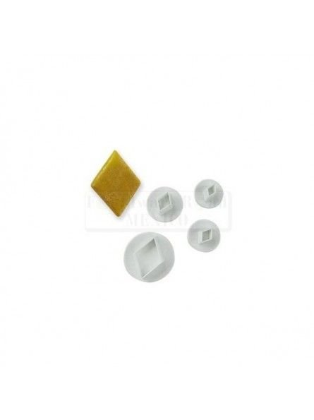 Cortador Fondant Rombos Eyector 4 Pzs