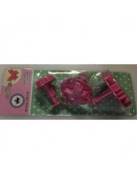 Cortador Fondant Mariposa Eyector 3 Pzs: 7, 3 y 5 cm