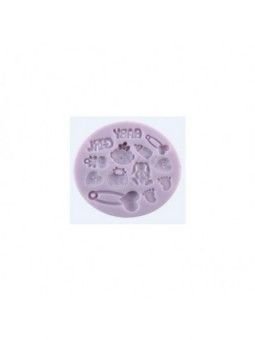 Molde De Silicón Fondant Baby Girl Royal