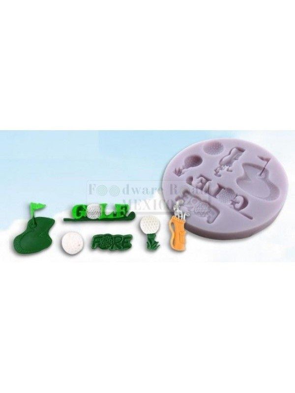 Molde De Silicón Fondant Golf Ø7cm