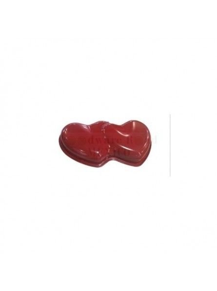 Molde Corazón Doble Para Pastel Antiadherente 31.5x19.5x4 cm