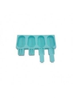 Molde Para Mini Paleta De Silicón Clásica 4 Cavidades Con 24 Palitos