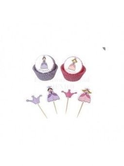 Kit Decorativo Cupcake Princess 48 Pz