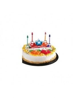 Vela Musical Flama Color Con Base  5 Pz