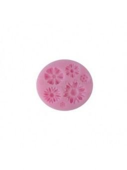 Molde Silicón Fondant Flores 5 Cavidades Ø7cm