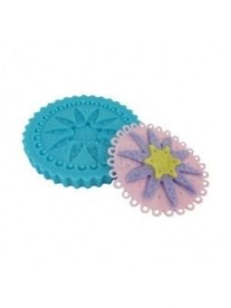 Molde De Silicón Fondant Flor Mandala Ø9cm