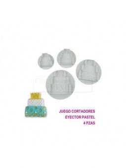 Jgo Cortador Eyector Pastel 4 Pz