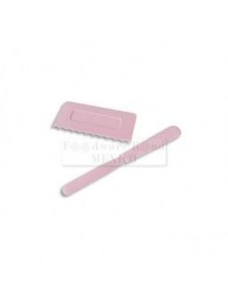 Espátula Para Glaseado Y Peine Decorador de Pastel 2 Pzs Plástico