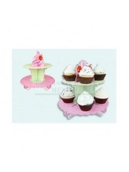 Base Cartón Cupcake Cereza 2 Niveles