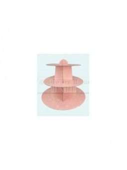 Base Cartón Cupcake Joyas Rosa 2 Niveles