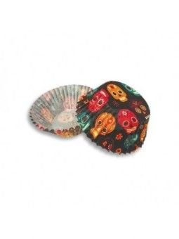 Capacillo Dia de Muertos Standard Calaveritas Colores 100 Pzs Ø5.5cm Base