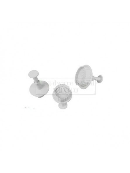 Cortador Fondant Conchas De Mar Eyector 4, 3 y 2.5cm 3 Pzs