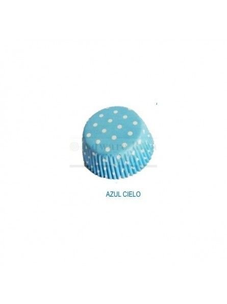 Capacillo Azul Cielo Con Puntos Blancos Tamaño Estándar Ø5.5 Base 100 Pz