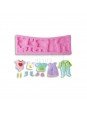 Molde Silicón Fondant Baby Shower: Ropa De Bebe 17x6cm