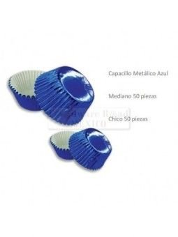Capacillo Mediano Metal Azul 50 Pz
