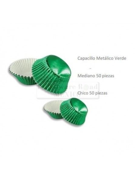 Capacillo Mediano Metal Verde 50 Pz Capacillo Mediano Metal Verde 50 Pz