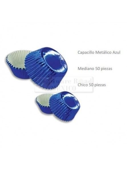 Capacillo Chico Azul Metal 50 Pz Capacillo Chico Azul Metal 50 Pz