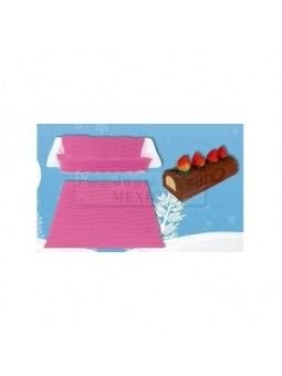 Molde Silicón Pastel Con 2 Texturas Para Formar Tronco Y Rombos 3 Pz