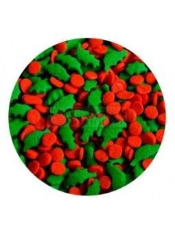 Sprinkles Confeti Comestible Holly Berry Importado Usa Kerry Bote 100 Grms