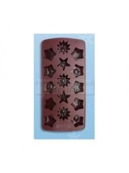 Molde Para Chocolate Silicón Estrellas Varias 22X105X1.6Cm